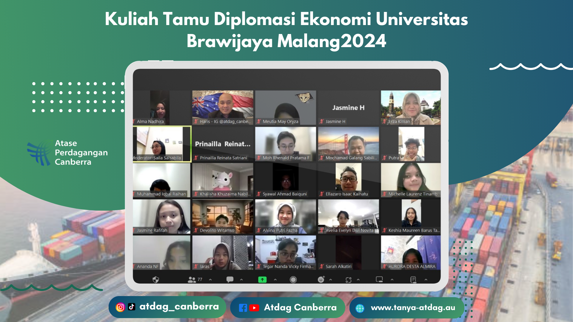 Kuliah Tamu Diplomasi Ekonomi Universitas Brawijaya Malang 2024