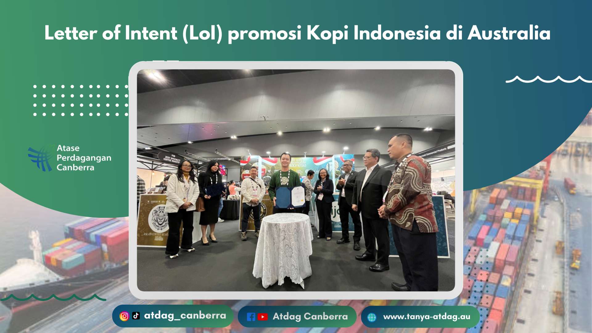 Letter of Intent (Lol) promosi kopi Indonesia di Australia