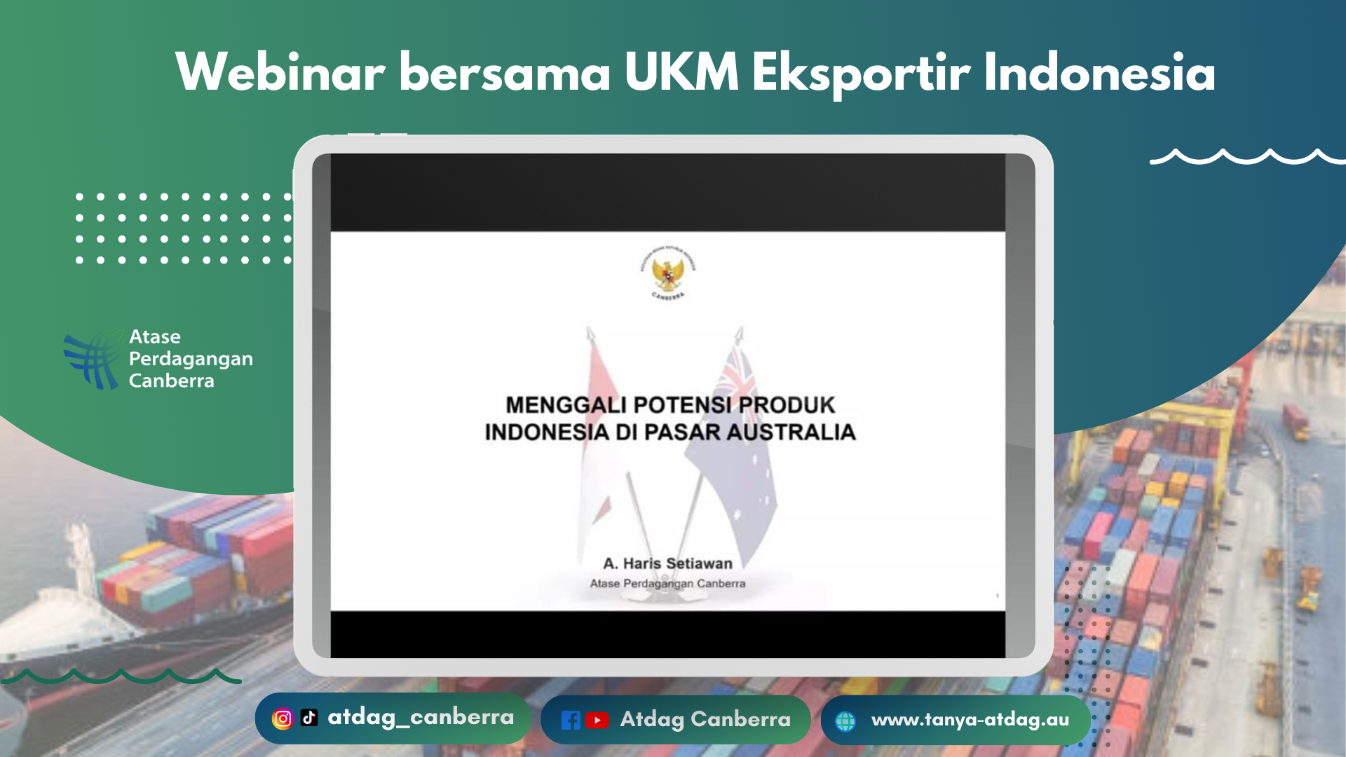 Webinar bersama UKM Eksportir Indonesia