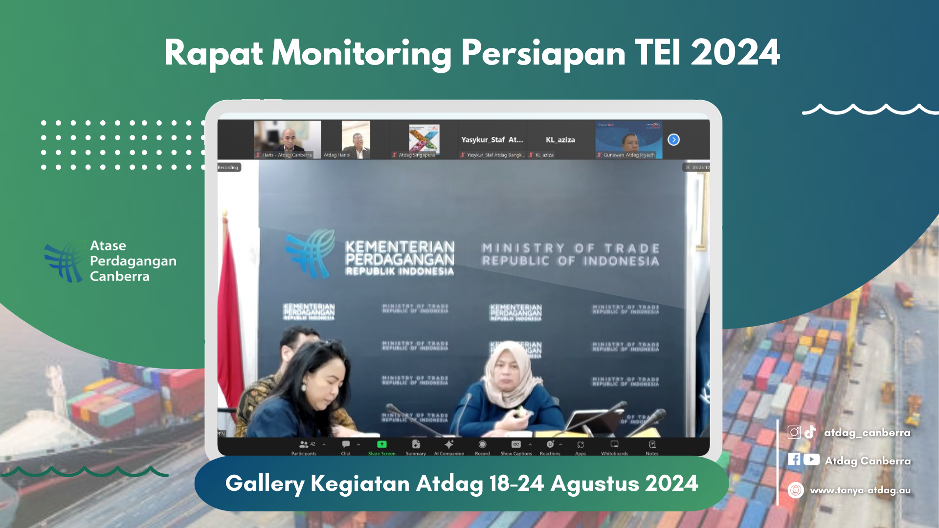 Rapat Monitoring Persiapan TEI 2024