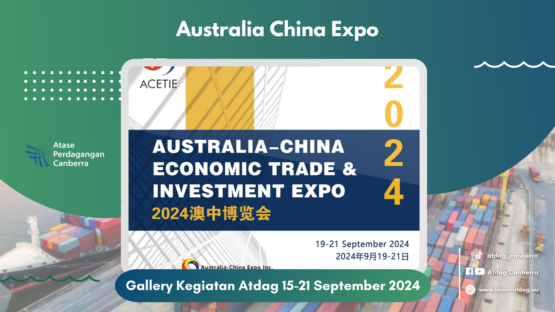 Site Visit Atdag Canberra ke Australia-China Economic Trade & Investment Expo di Melbourne