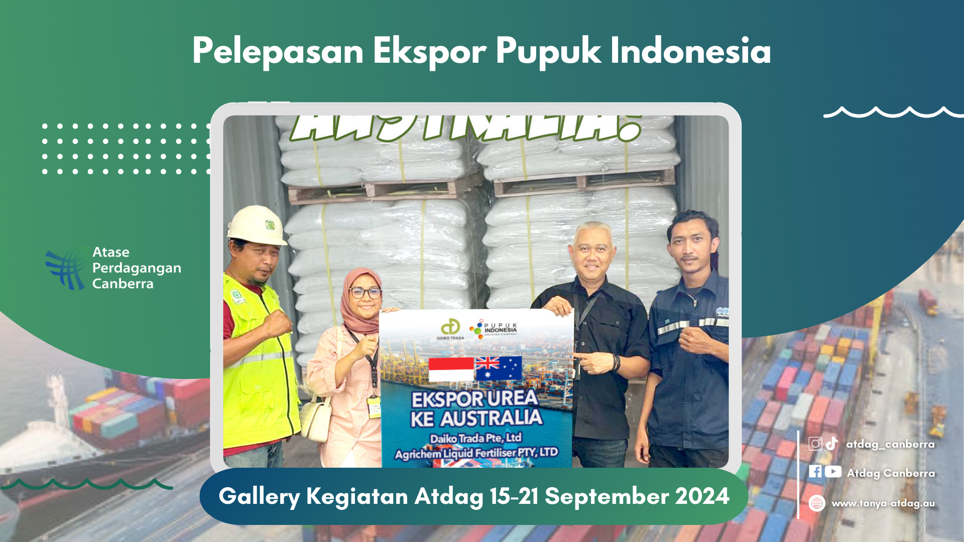 Pelepasan Ekspor Perdana Pupuk Indonesia ke Australia: Keberhasilan melalui Proses yang Cukup Panjang