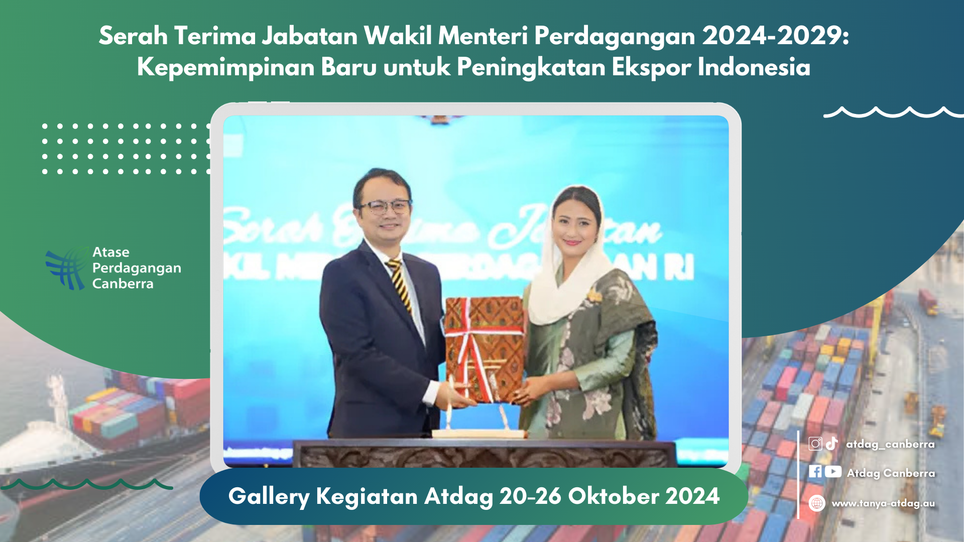 Serah Terima Jabatan Wakil Menteri Perdagangan 2024-2029: Kepemimpinan Baru untuk Peningkatan Ekspor Indonesia