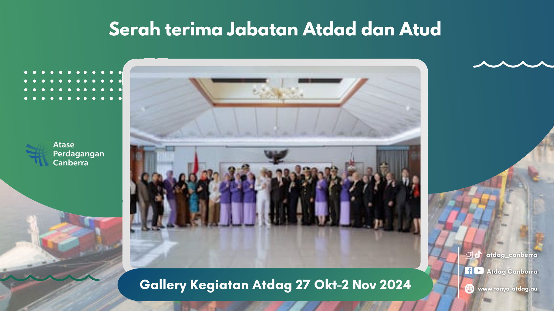 Serah Terima Jabatan Atase Darat dan Atase Udara KBRI Canberra: Keberlanjutan Kerja Sama Pertahanan di Australia