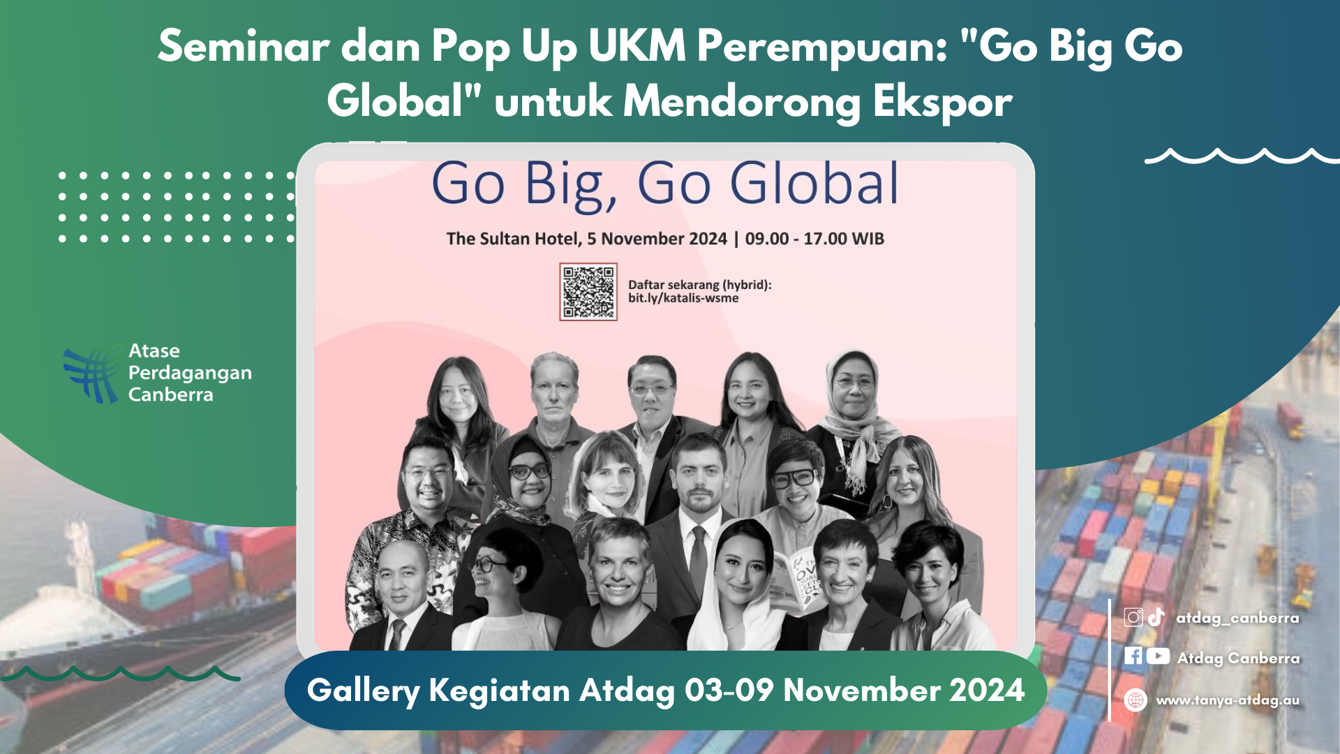 Seminar dan Pop Up UKM Perempuan: “Go Big Go Global” untuk Mendorong Ekspor