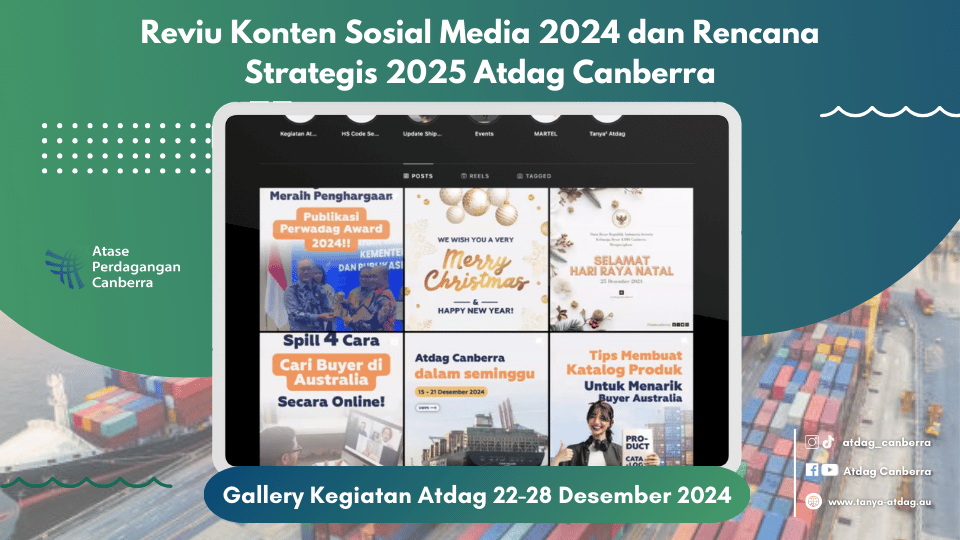 Reviu Konten Sosial Media 2024 dan Rencana Strategis 2025 Atdag Canberra