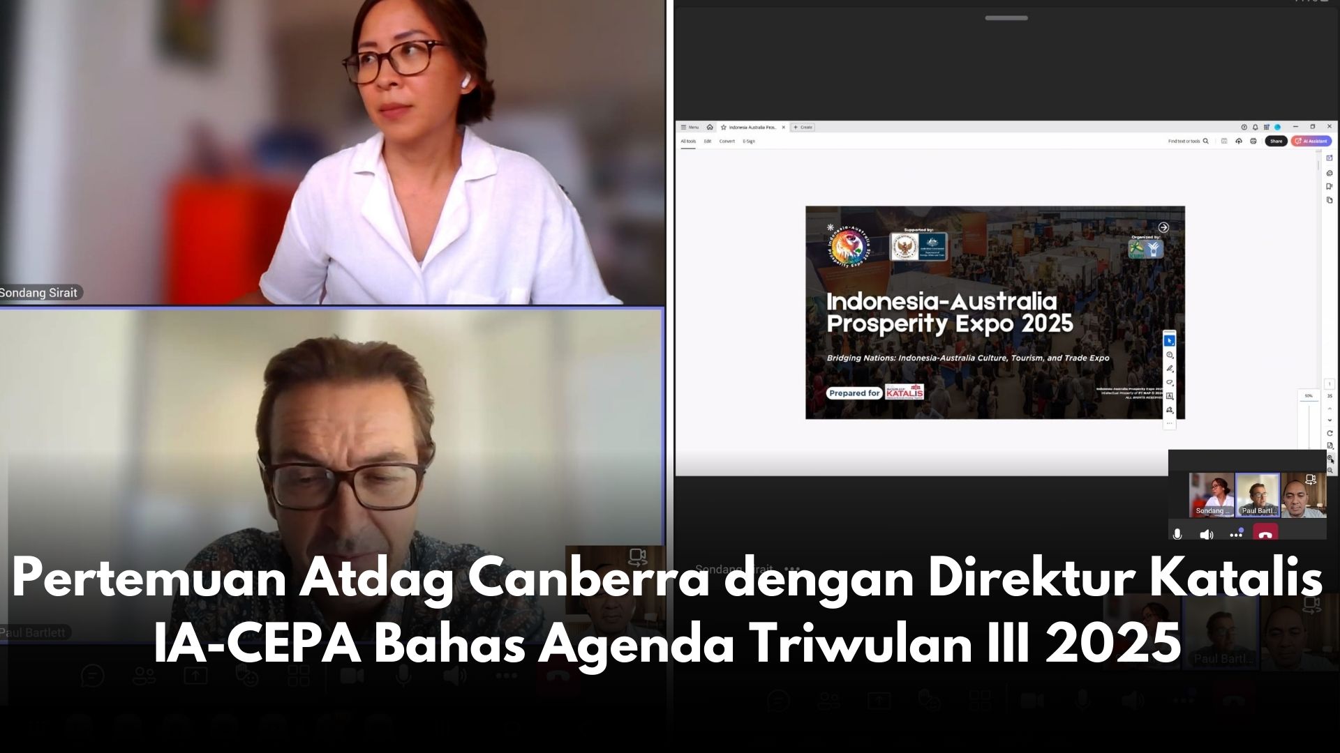 Pertemuan Atdag Canberra dengan Direktur Katalis IA-CEPA Bahas Agenda Triwulan III 2025