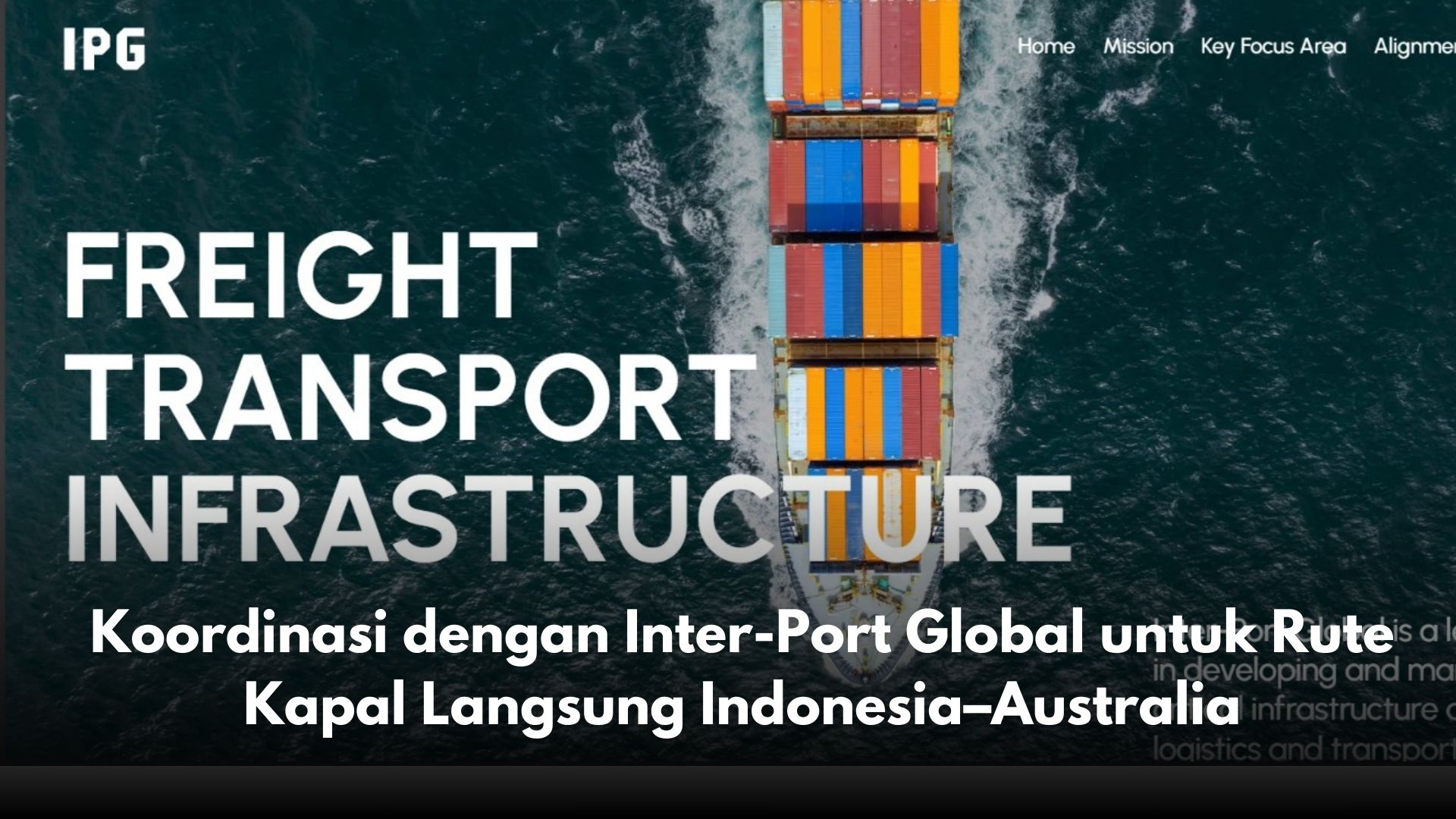 Koordinasi Atdag Canberra dengan Inter-Port Global untuk Rute Kapal Langsung Indonesia–Australia