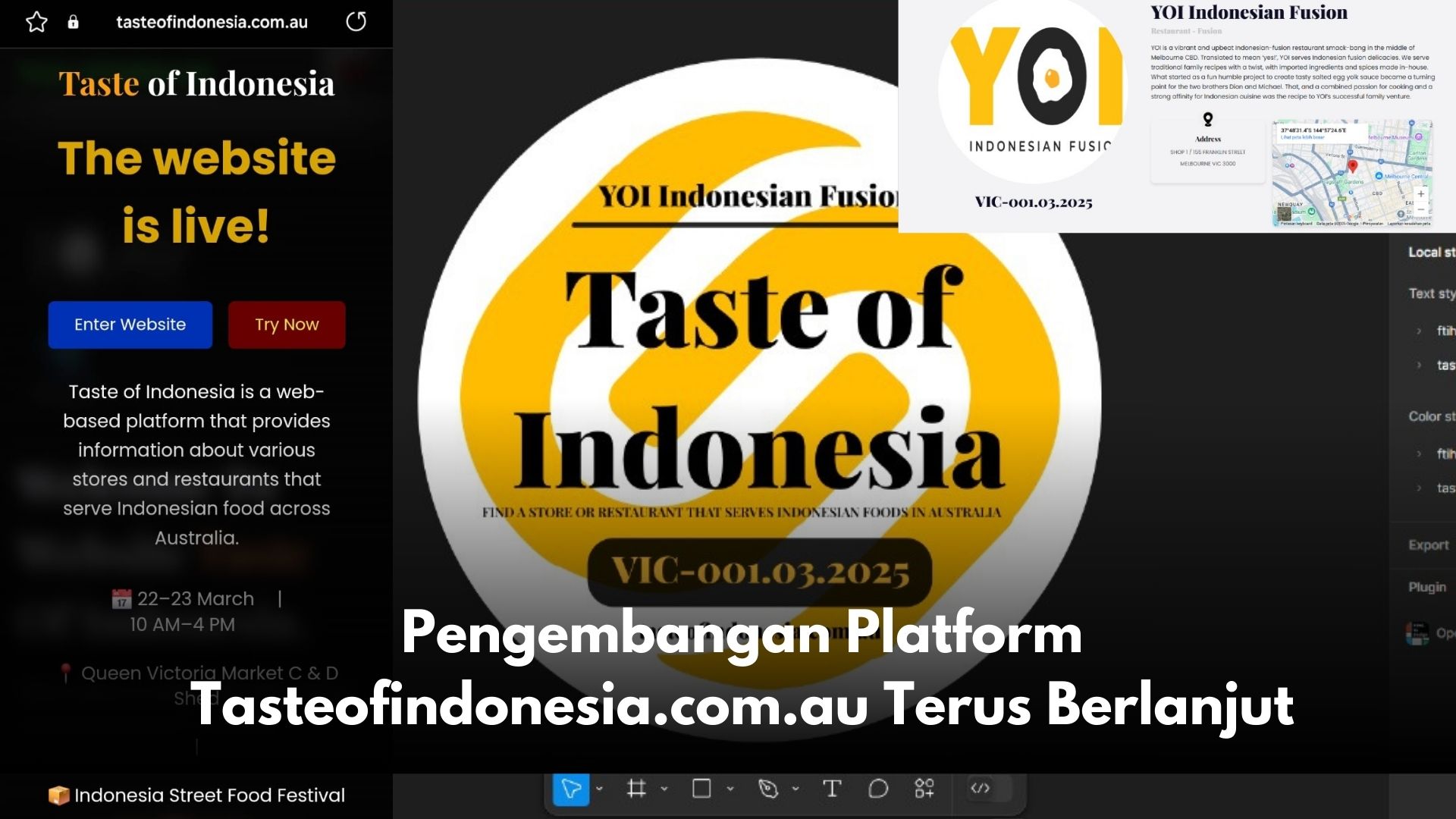 Pengembangan Platform Tasteofindonesia.com.au Terus Berlanjut Pasca Launching Resmi di ISFF 2025