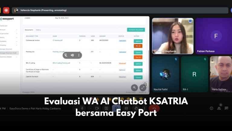 Evaluasi WA AI Chatbot KSATRIA bersama Easy Port