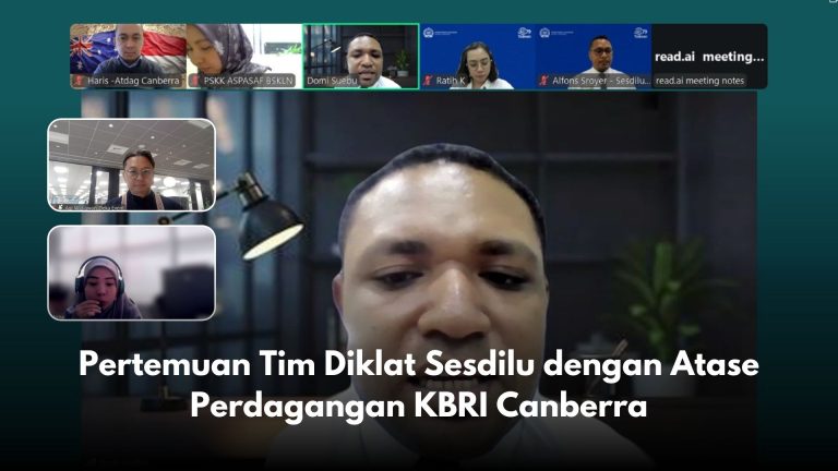 Pertemuan Tim Diklat Sesdilu dengan Atase Perdagangan KBRI Canberra