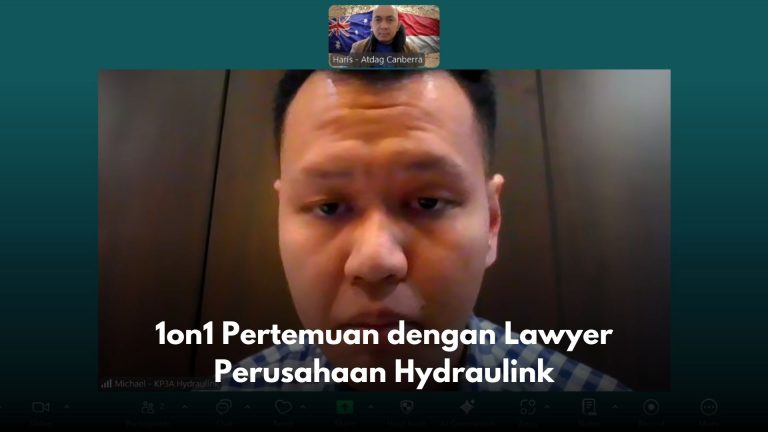 1on1 Pertemuan dengan Lawyer Perusahaan Hydraulink