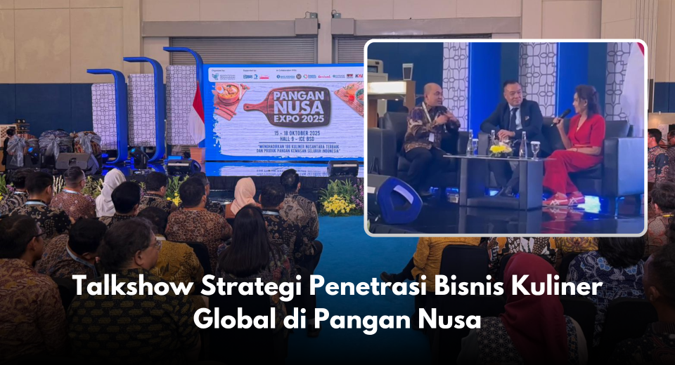 Pada 17 Oktober 2025, Atase Perdagangan (Atdag) Canberra berperan sebagai moderator dalam talkshow bertajuk “Strategi Penetrasi Bisnis Kuliner Global” yang diselenggarakan pada ajang Pangan Nusa 2025. Acara ini menghadirkan dua narasumber utama, yaitu Mr. Yudi, CEO Bespok3 Australia, dan Ibu Yenny, CEO Es Teler 77. Kegiatan ini merupakan tindak lanjut dari penandatanganan nota kesepahaman (MoU) antara Bespok3 dan Es Teler 77 yang telah difasilitasi sebelumnya oleh Atdag Canberra. Kolaborasi tersebut menjadi langkah strategis dalam memperkenalkan produk kuliner Indonesia ke pasar internasional, khususnya Australia. Dalam diskusi, para narasumber membagikan pengalaman dan strategi dalam memperluas jangkauan bisnis kuliner Indonesia di luar negeri, mulai dari adaptasi cita rasa, inovasi kemasan, hingga pentingnya kolaborasi dengan mitra lokal. Selain itu, turut disampaikan rencana kegiatan “Flavours Live” yang akan digelar pada 6–7 Desember 2025 di Australia sebagai ajang promosi kuliner Indonesia yang menampilkan cita rasa autentik nusantara kepada masyarakat internasional.