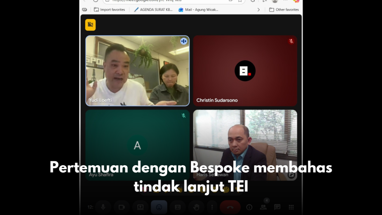 Pertemuan dengan Bespoke membahas tindak lanjut TEI