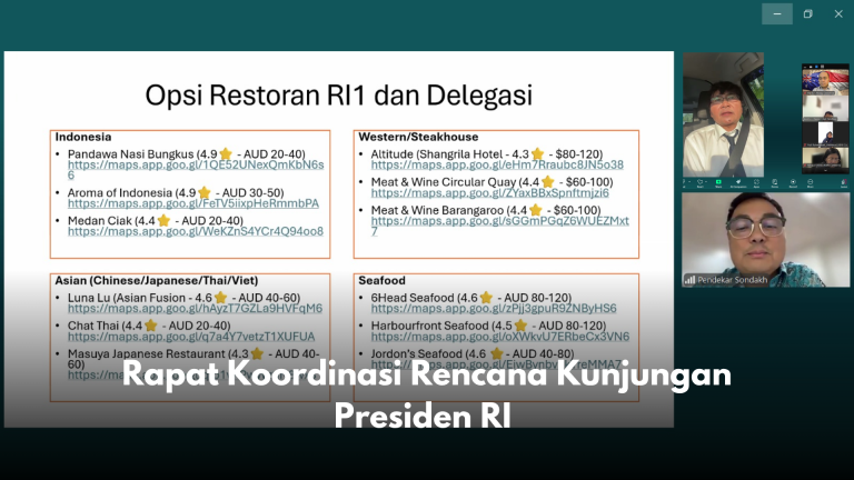 Rapat Koordinasi Rencana Kunjungan Presiden RI