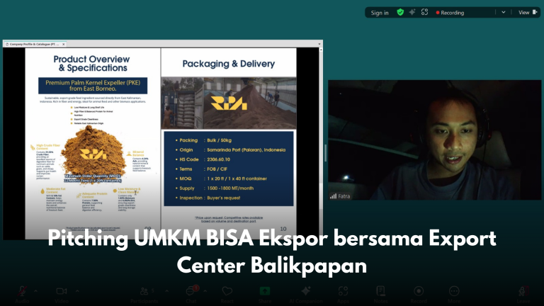 Pitching UMKM BISA Ekspor bersama Export Center Balikpapan