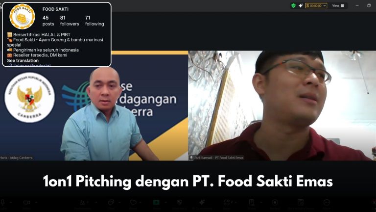 1on1 Pitching dengan PT. Food Sakti Emas