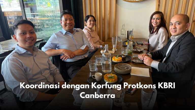 Koordinasi dengan Korfung Protkons KBRI Canberra