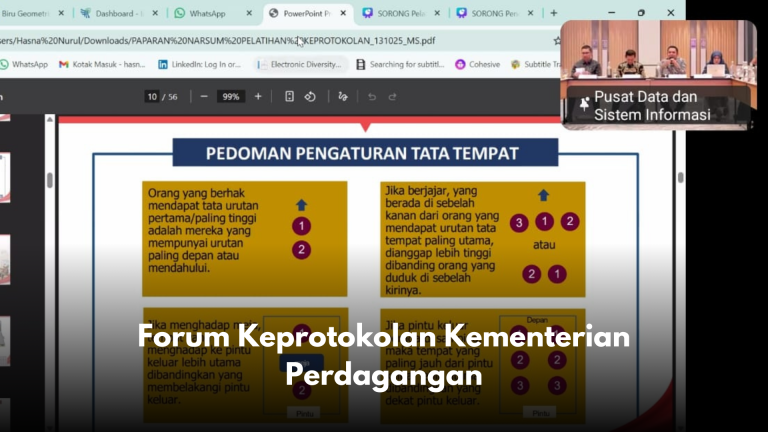 Forum Keprotokolan Kementerian Perdagangan